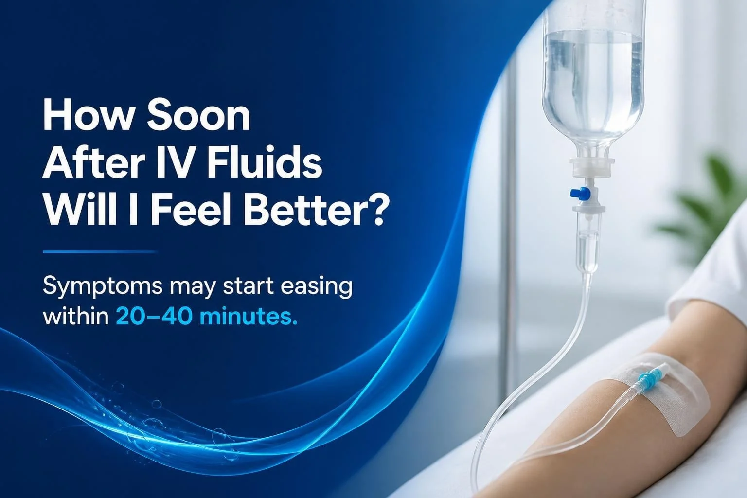 infographic of duration of getting better after iv fluids